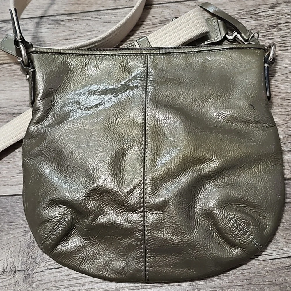 Coach Gray Patent Leather Crossbody Bag